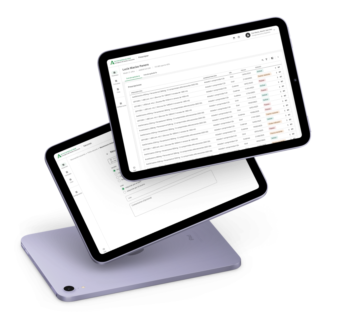 patient dashboard screen